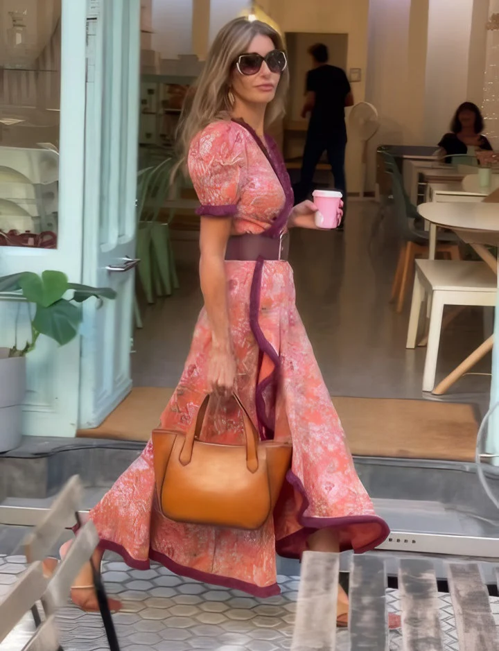 Amélie Blush Maxi Dress