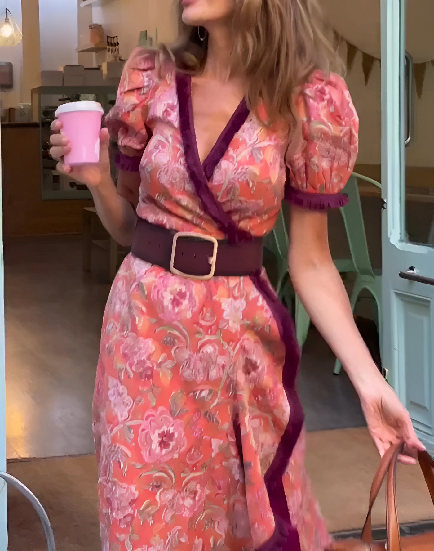 Amélie Blush Maxi Dress